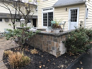 raised patio back of house